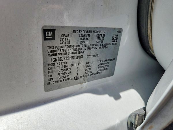 2017 CHEVROLET SUBURBAN Premier