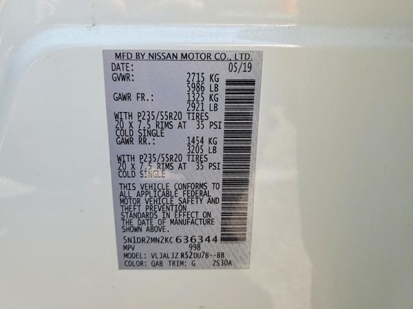 2019 NISSAN PATHFINDER