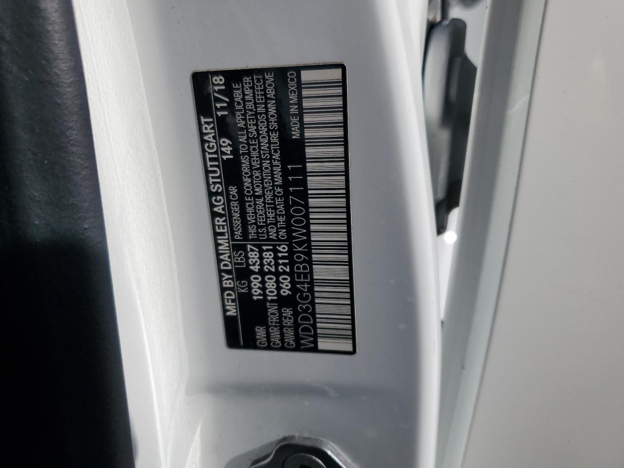 2019 MERCEDES-BENZ A A220