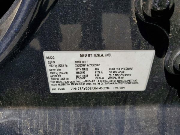 2022 TESLA MODEL Y