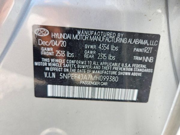 2021 HYUNDAI SONATA SEL Convenience