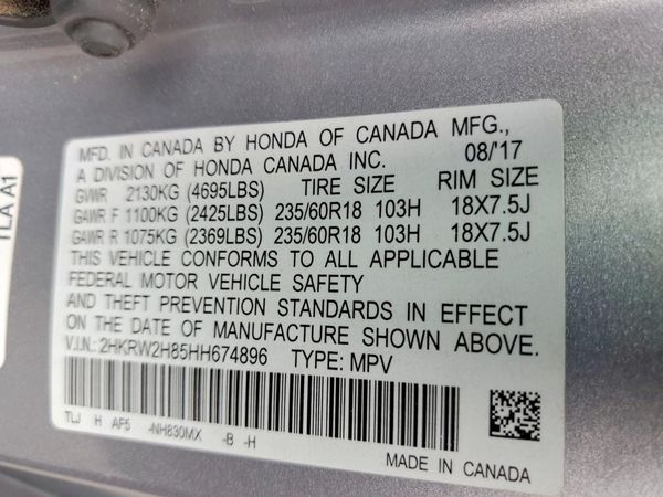 2017 HONDA CRV EX-L/EX-L Navi
