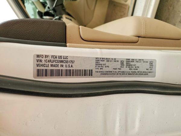 2021 JEEP GRAND CHEROKEE OVERLAND 4X4