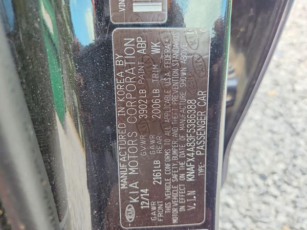 2015 KIA FORTE