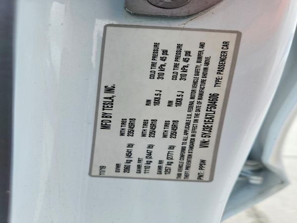 2020 TESLA MODEL 3 — VINS