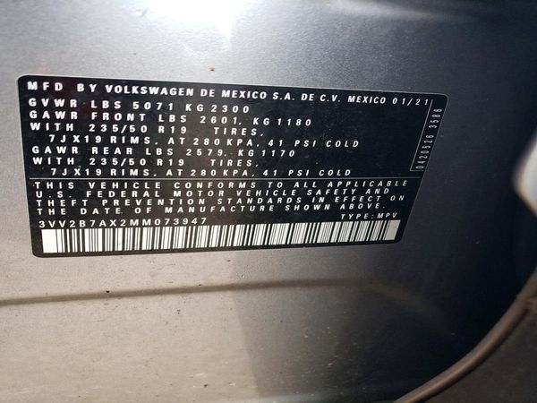 2021 VOLKSWAGEN TIGUAN