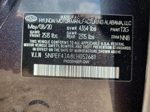 2020 HYUNDAI SONATA