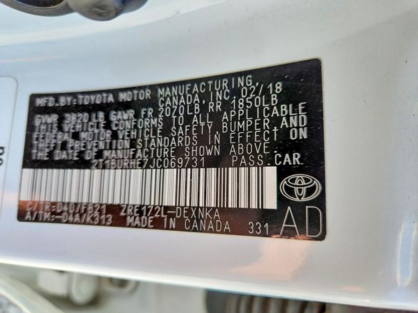 2018 TOYOTA COROLLA L/LE/SE/XLE/XSE