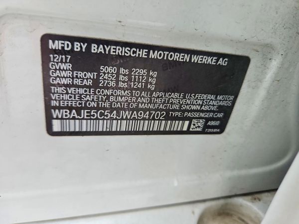 2018 BMW 540