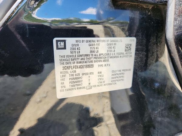 2016 CHEVROLET EQUINOX LT