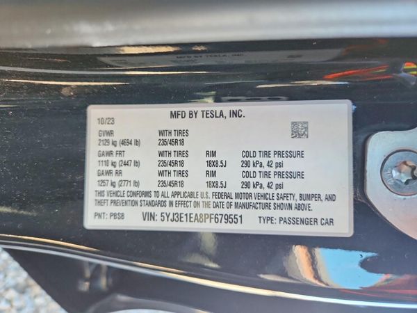 2023 TESLA MODEL 3