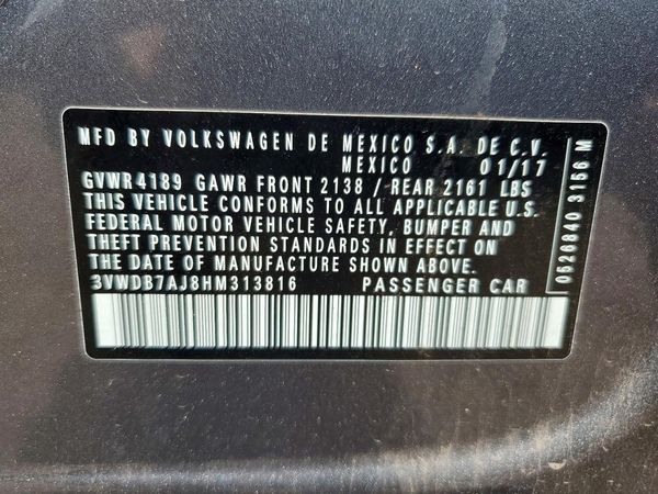2017 VOLKSWAGEN JETTA SE
