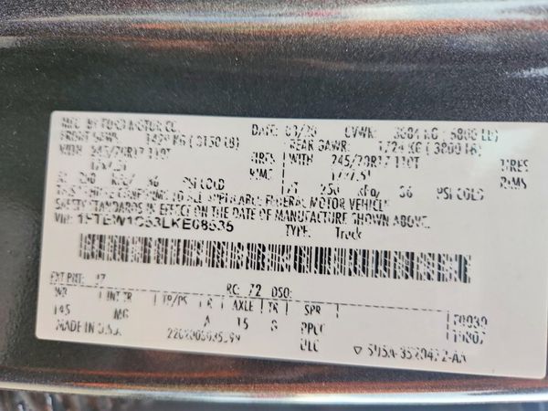 2020 FORD F150