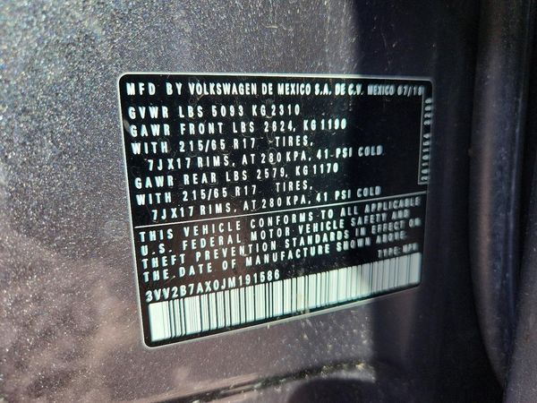 2018 VOLKSWAGEN TIGUAN