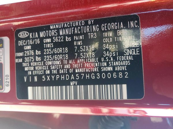 2017 KIA SORENTO EX