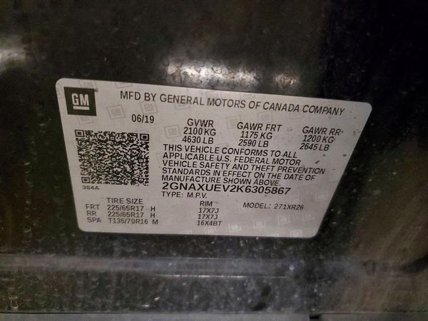 2019 CHEVROLET EQUINOX LT (1LT)