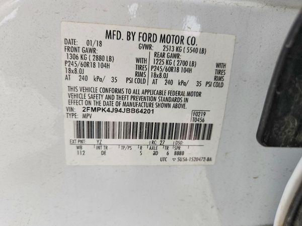 2018 FORD EDGE SEL