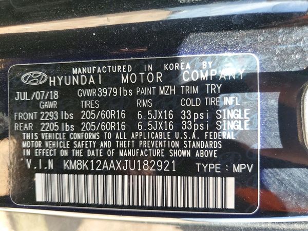 2018 HYUNDAI KONA SE
