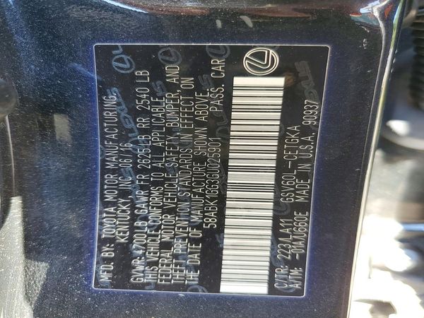 2016 LEXUS ES 350