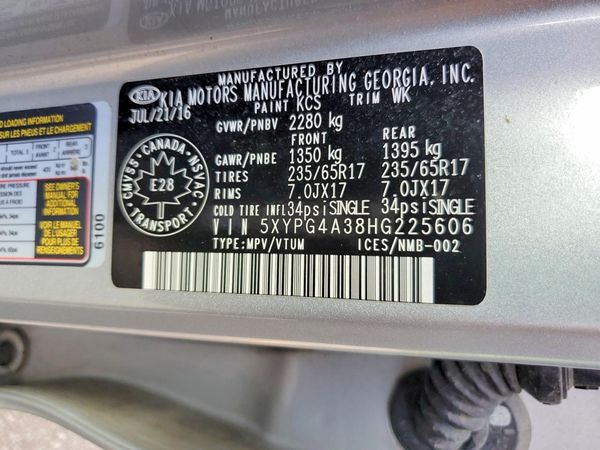 2017 KIA SORENTO