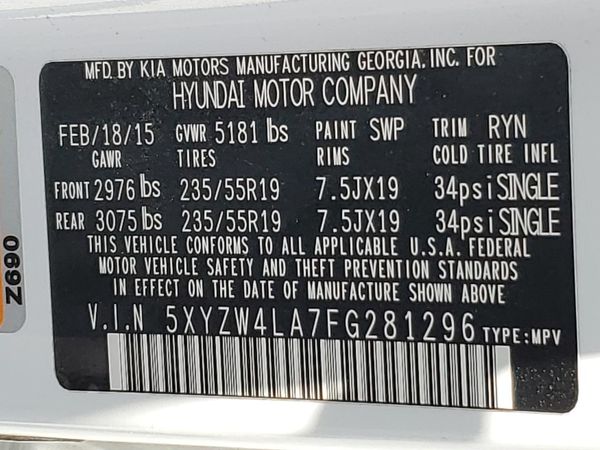 2015 HYUNDAI SANTA FE SPORT TOP