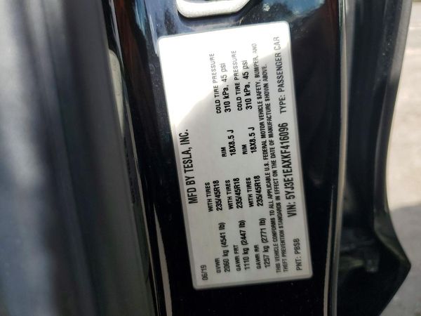2019 TESLA MODEL 3