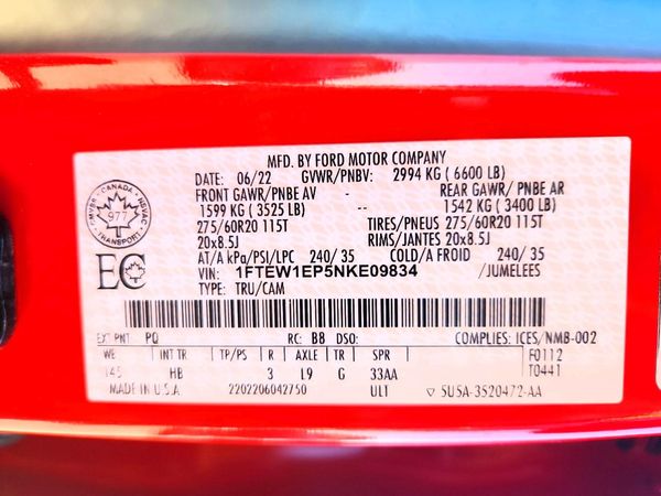 2022 FORD F150 SuperCrew