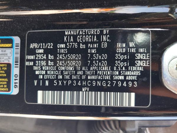 2022 KIA TELLURIDE EX