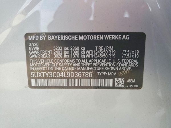2020 BMW X3 sDrive30i