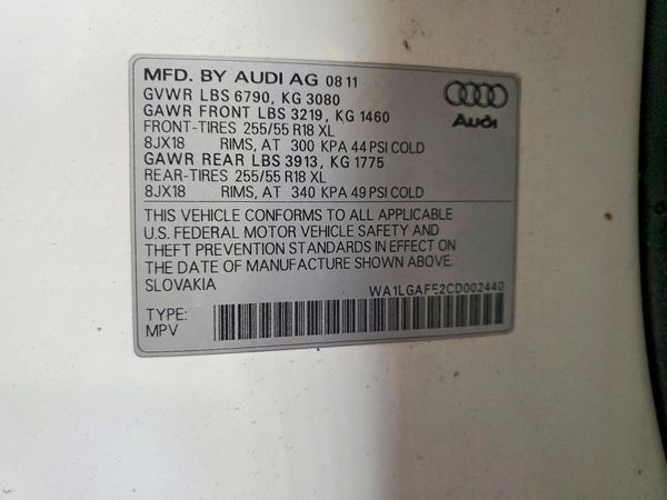 2012 AUDI Q7 Premium Plus