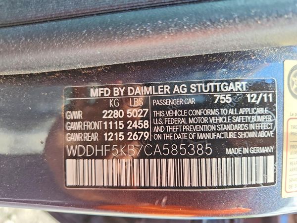 2012 MERCEDES-BENZ E E350