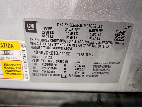 2013 CHEVROLET TRAVERSE 1LT