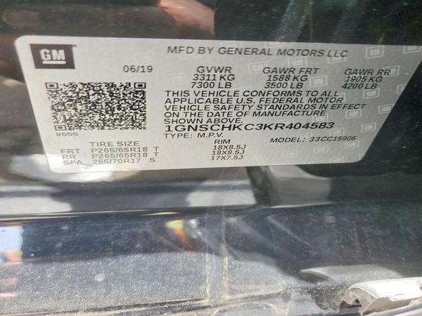 2019 CHEVROLET SUBURBAN LT