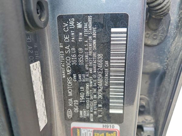 2019 KIA RIO LX, S