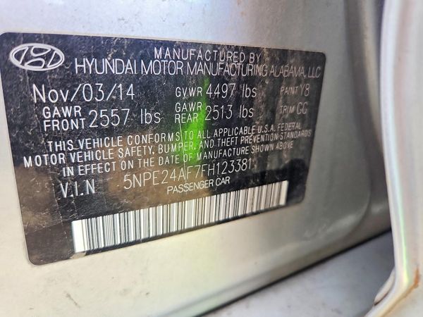 2015 HYUNDAI SONATA SE, ECO