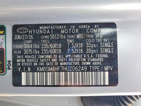 2017 HYUNDAI SANTA FE GI