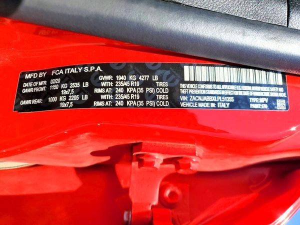 2020 JEEP RENEGADE Latitude, Longitude