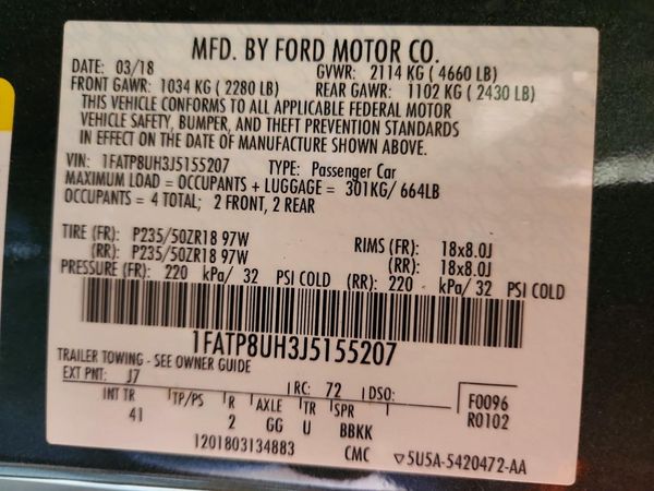 2018 FORD MUSTANG I4 Convertible