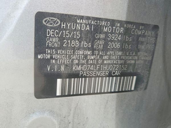 2017 HYUNDAI ELANTRA