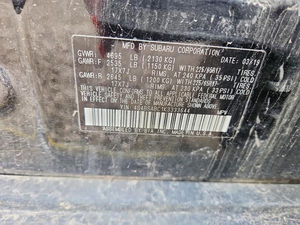 2019 SUBARU OUTBACK