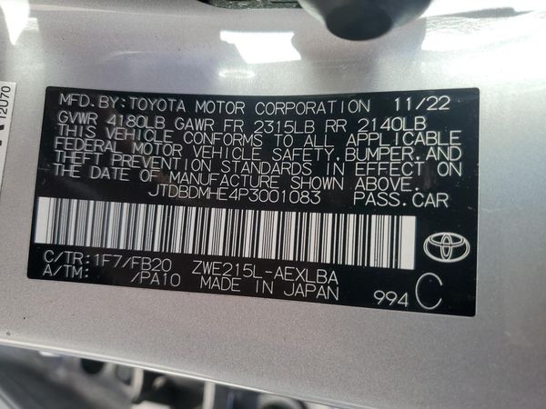 2023 TOYOTA COROLLA