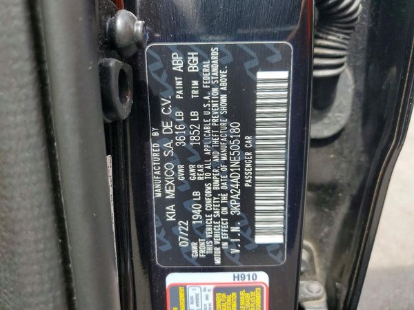 2022 KIA RIO LX, S