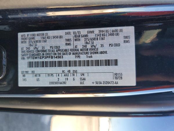 2023 FORD F150