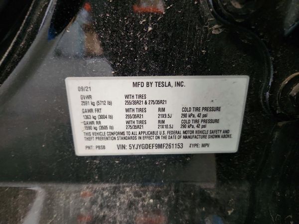 2021 TESLA MODEL Y
