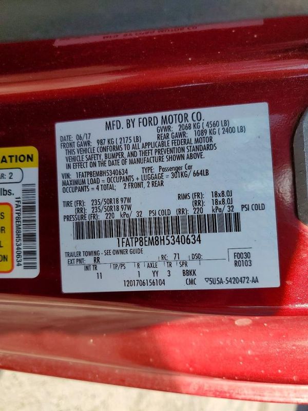 2017 FORD MUSTANG V6 Convertible