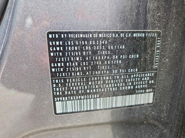 2023 VOLKSWAGEN TIGUAN S