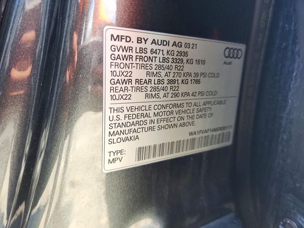 2021 AUDI Q8