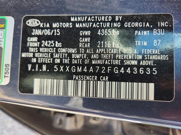2015 KIA OPTIMA GL(Middle-low grade)
