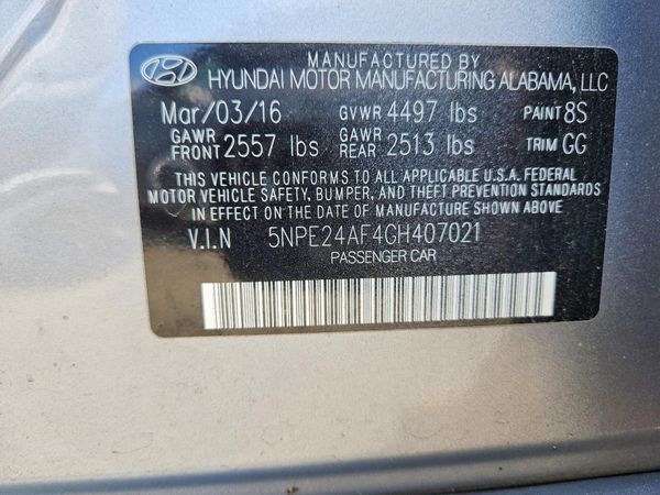 2016 HYUNDAI SONATA