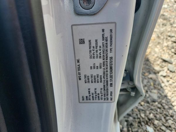 2021 TESLA MODEL 3 — VINS